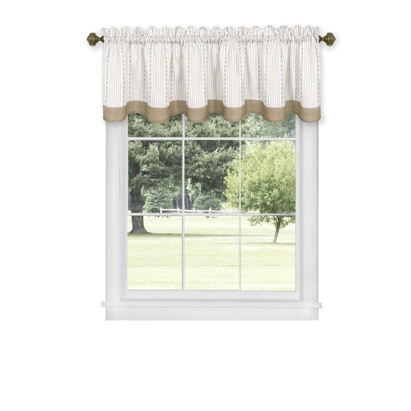 ACHIM Westport Valance 58 x 14 - Taupe - Image 1
